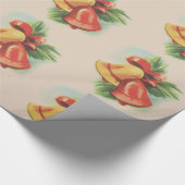 Papier Cadeau Cloches de Noël des années 1940 (Coin)