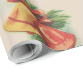 Papier Cadeau Cloches de Noël des années 1940 (Coin rond)