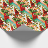 Papier Cadeau Cloches de Noël et chérubins (Coin)