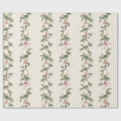 Papier Cadeau Cloches de Noël Gold (Plat)