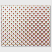 Papier Cadeau Cloches de Noël joyeuses (Plat)