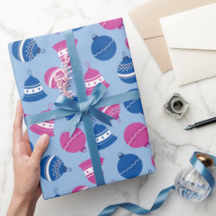 Papier Cadeau Cloches de Noël Vintage Populaires Ornements Rétro