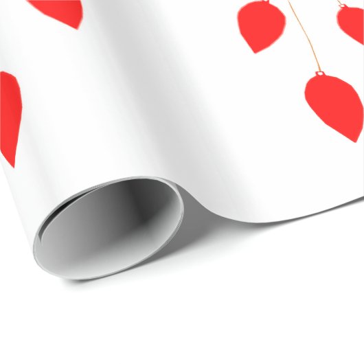 Papier Cadeau Cloches rouges et papier à enveloppement creux (Coin rond)