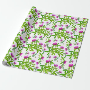 Papier Cadeau Cloches rouges sur blanc