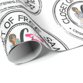 Papier Cadeau Closet of Free Samples Wrapper Paper (Coin rond)