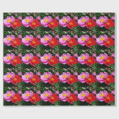 Papier Cadeau Closeup chinois pivoines fleurs (Plat)