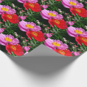 Papier Cadeau Closeup chinois pivoines fleurs (Coin)