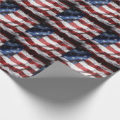 Papier Cadeau Closeup gronge le drapeau américain. (Coin)