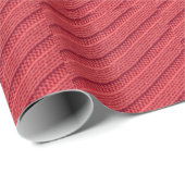 Papier Cadeau Closeup stripy crochet texture. (Coin rond)