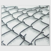 Papier Cadeau Clôture de chaînette noire et blanche (Plat)
