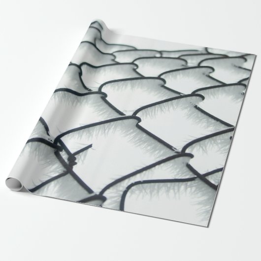 Papier Cadeau Clôture de chaînette noire et blanche (Déroulé)