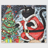 Papier Cadeau Clôture de chat (Plat)