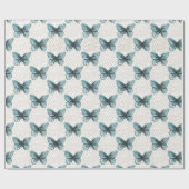 Papier Cadeau Clôture de lien de chaîne sur papillon (Plat)