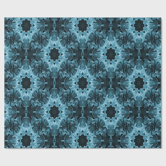 Papier Cadeau clôture turquoise..... (Plat)