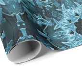 Papier Cadeau clôture turquoise..... (Coin rond)