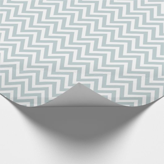 Papier Cadeau Cloud bleu et blanc Chevron (Coin)