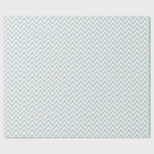 Papier Cadeau Cloud bleu et blanc Chevron (Plat)
