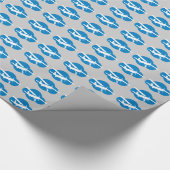 Papier Cadeau Cloud bleu et plan d'aviation (Coin)