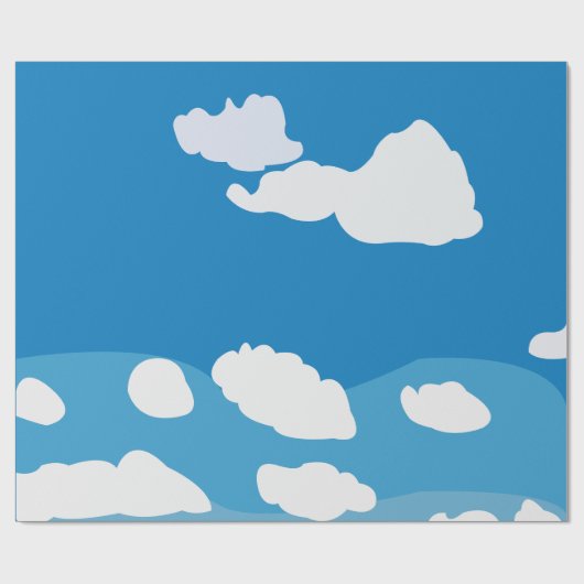 Papier Cadeau Cloud Blue Sky (Plat)