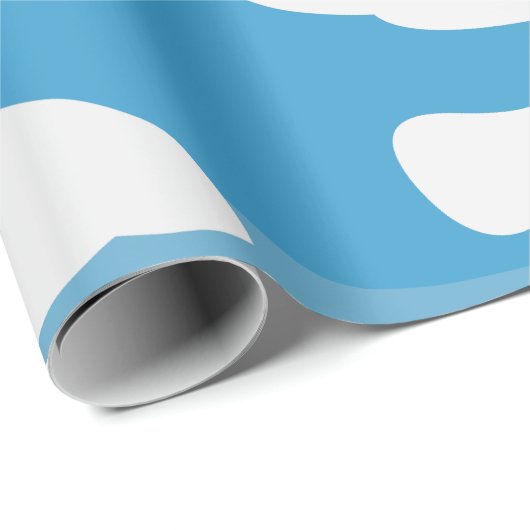 Papier Cadeau Cloud Blue Sky (Coin rond)