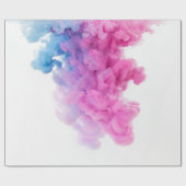 Papier Cadeau Cloud Fumée bleu rose Elégant bébé Genre Reveillez (Plat)