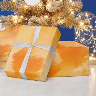 Papier Cadeau Cloud orange minimaliste et beau