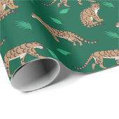 Papier Cadeau Clouded Leopard (Coin rond)