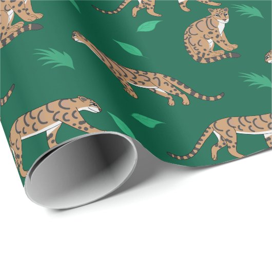 Papier Cadeau Clouded Leopard (Coin rond)