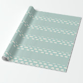 Papier Cadeau Clouds Pois Green Stripe (Déroulé)