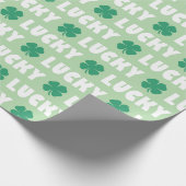 Papier Cadeau Clover blanc vert mignon (Coin)