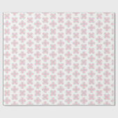 Papier Cadeau Clover Moroccan Quatrefoil in Pink and Green (Plat)
