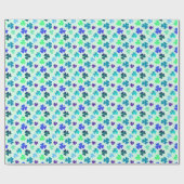 Papier Cadeau Clover Shamrock Irlandais Anniversaire Irlandais P (Plat)