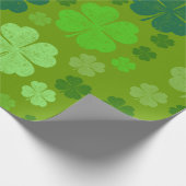 Papier Cadeau Clovers verts, Lucky Clovers, Saint Patrick's Day (Coin)