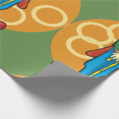 Papier Cadeau Clown de dessin Whimsical aux couleurs vives (Coin)