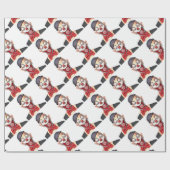 Papier Cadeau Clown de tueur regardant à l'avant (Plat)