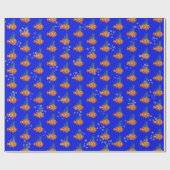 Papier Cadeau Clown Fish In Bubbles and Seaweed (Plat)