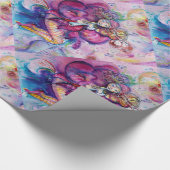 PAPIER CADEAU CLOWN ROSE MUSICAL AVEC HIBOU (Coin)