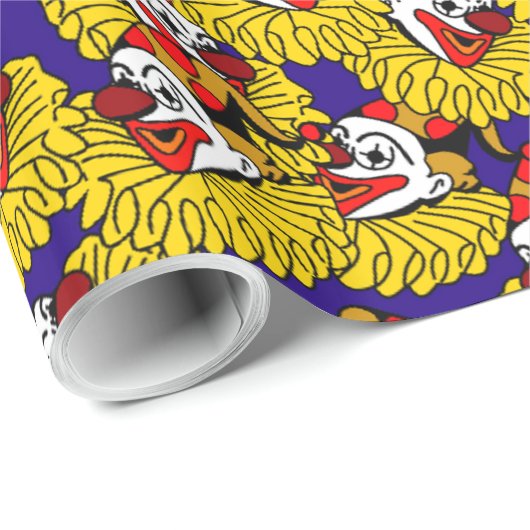 Papier Cadeau Clowns heureux partout (Coin rond)