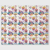 Papier Cadeau Clowns Joyeux  (Plat)