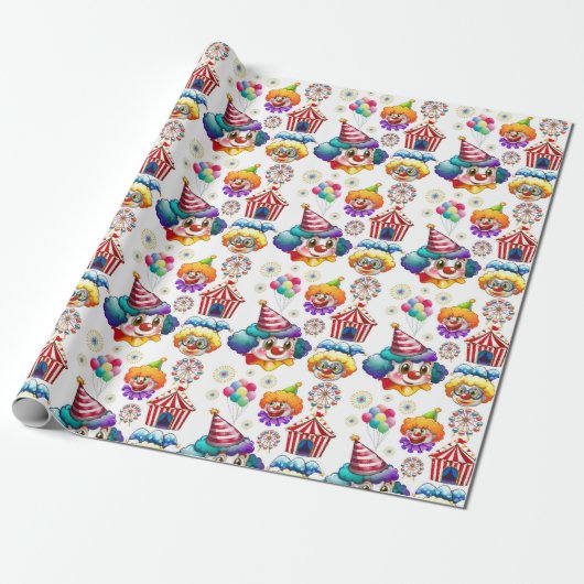 Papier Cadeau Clowns Joyeux  (Déroulé)