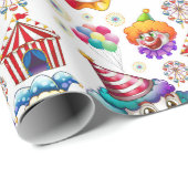Papier Cadeau Clowns Joyeux  (Coin rond)