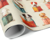 Papier Cadeau Club de lecture de chiens (Coin rond)