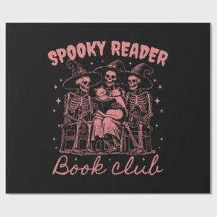 Papier Cadeau Club de lecture de livres effrayants D Rouge