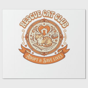 Papier Cadeau Club de sauvetage de chats Sauvetage de chats Adop
