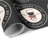 Papier Cadeau Club des amateurs de vin noir (Coin rond)