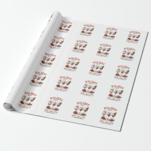 Papier Cadeau Club des amoureux des vins de Noël