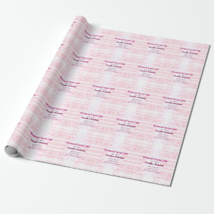 Papier Cadeau club social de week-end rose paillettes enterremen