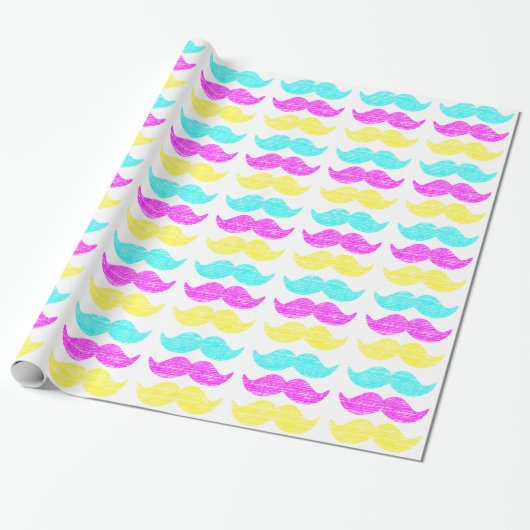 Papier Cadeau CMY Moustaches (Déroulé)