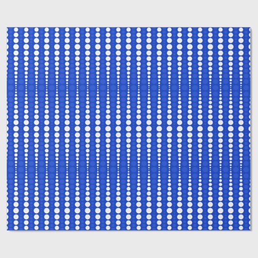 Papier Cadeau Cobalt Blue and White Polka Dots Wrapping Paper (Plat)