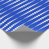 Papier Cadeau Cobalt Blue and White Polka Dots Wrapping Paper (Coin)